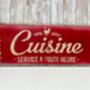 French Metal Kitchen Sign Red Cuisine Wall Plaque 52cm, thumbnail 2 of 9