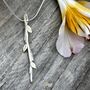 Silver Willow Pendant With Gold Leaves, thumbnail 4 of 8