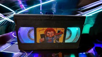 Chucky Vhs Table Lamp. Flashing Horror Fan Light, 3 of 8