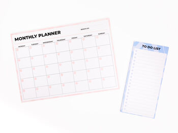 Blue To Do List Notepad Desk Planner, 3 of 4