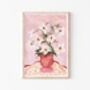 Pink Flower Vase Art Print, thumbnail 2 of 5