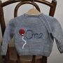 Hand Knitted First Birthday Jumper, thumbnail 1 of 8