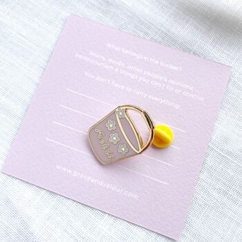 F*Ck It Bucket Enamel Pin Funny Gift For Friend, Mental Health Gift, Let It Go Motivational Gift, 11 of 12