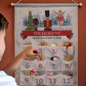 Personalised Nutcracker Advent Calendar – Silver Grey, 3 of 4