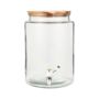 Glass Drinks Dispenser With Wooden Lid, thumbnail 3 of 3