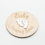 Engraved Baby Coming Soon Plaque Acrylic Keepsake, thumbnail 4 of 12