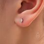 Sterling Silver Tiny Marquise Cz Screw Back Earrings, thumbnail 7 of 12