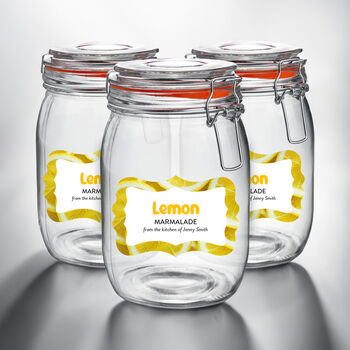 Glass Storage Jars With Vibrant Personalised Labels, 2 of 6