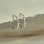 Silver White Topaz Gemstones Seren Hoops, thumbnail 1 of 4