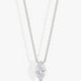 Gold Or Silver Women’s Marquise Stone Necklace, Valentine's Jewellery, thumbnail 3 of 4