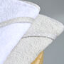 Personalised Christening Towel With Mink Trim, thumbnail 6 of 9