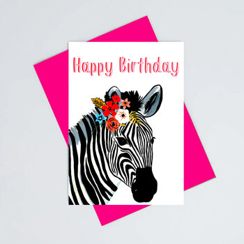 Zebra Face Birthday Card, 2 of 6
