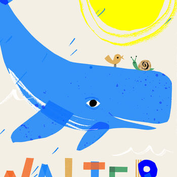 Whale Personalised Name Print, 2 of 12