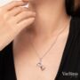 Hourglass Roman Numeral Gold Vermeil, Sterling Silver Necklace, thumbnail 3 of 12