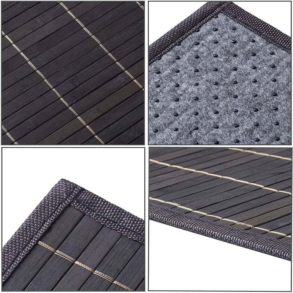 Set Of Six Dark Brown Bamboo Placemats By Momentum