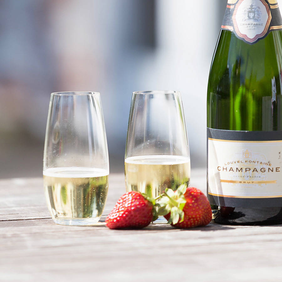 personalised stemless champagne flutes by inkerman london
