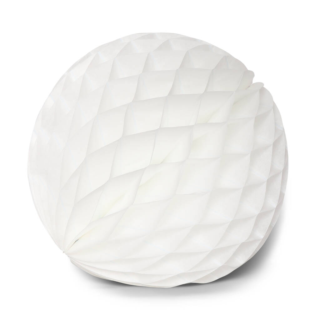 Honeycomb Paper Ball Decoration White, 1 of 2