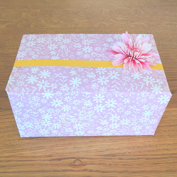 Ditzy Flower Wrapping Paper Two Sheets, 6 of 8