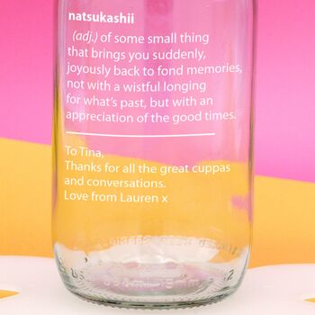 Personalised 'Natsukashii' Milk Bottle, 2 of 3