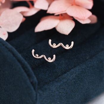 Sterling Silver Boob Breast Stud Earrings, 7 of 12