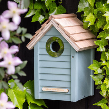 Personalised Wooden Garden Bird Nest Box, 11 of 11