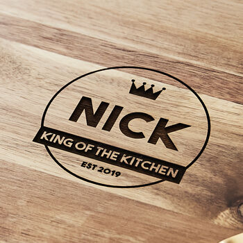King Of The Kitchen Chopping Board For Him, 7 of 7