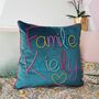 Personalised Colourful Velvet Cushion, thumbnail 1 of 7