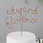 Personalised Couples Names Cake Topper, thumbnail 5 of 8