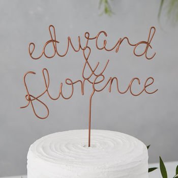 Personalised Couples Names Cake Topper, 5 of 8