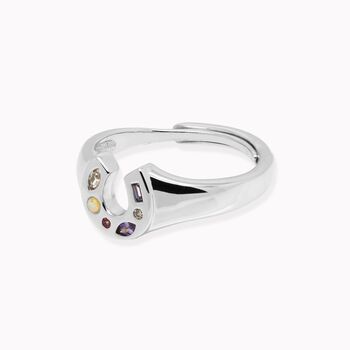 Mini Lucky Charm Adjustable Signet Ring, 5 of 8