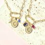 Custom Celestial Birthstone Carabiner Charm Necklace, thumbnail 1 of 6