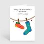 2nd Cotton Wedding Anniversary Best Cotton Socks Card, thumbnail 2 of 2