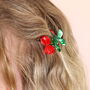 Mini Red Cherry Hair Clip, thumbnail 4 of 4