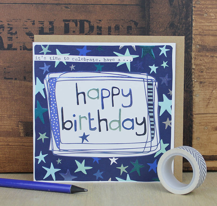 Happy Birthday Card Male By Molly Mae | notonthehighstreet.com