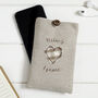 Personalised Embroidered Fabric Phone Case Gift, thumbnail 4 of 9
