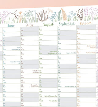Botanical 2023 Wall Planner With Fun Dates, 3 of 3