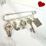 Personalised Valentines Charm Brooch Jewellery Keepsake, thumbnail 2 of 6