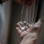 Personalised Hand Drawn Pearl Heart Necklace, thumbnail 7 of 9