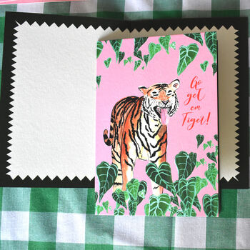 Go Get Em Tiger! Greetings Card, 4 of 6
