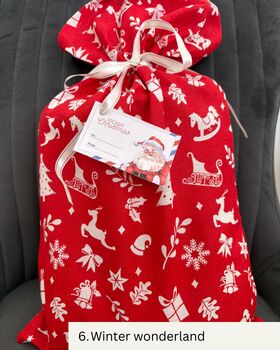 Christmas Fabric Gift Bags, 5 of 7