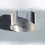 Womens Silver Personalised Wide Modern Geometric Cuff, thumbnail 4 of 6