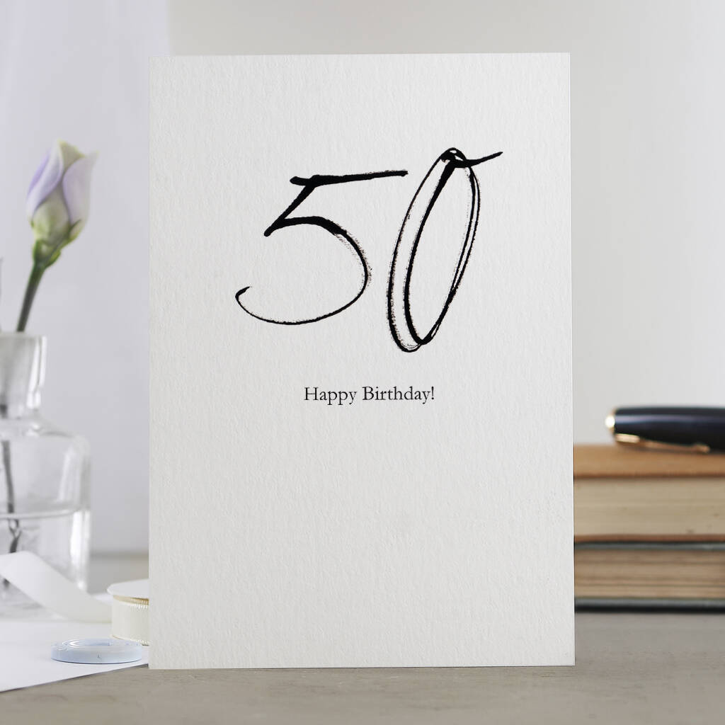 Image of 50th Birthday Card '50 Happy Birthday!'
