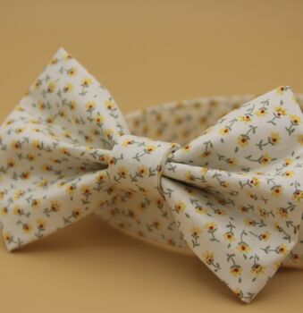 Yellow Daisy Dog Bow Tie, 7 of 7