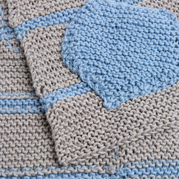 Baby Dinosaur Striped Blanket Easy Knitting Kit, 6 of 10