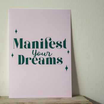 'Manifest Your Dreams' Motivational Print, 3 of 9