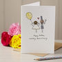 Personalised 'Button Anniversary' Handmade Card, thumbnail 2 of 11