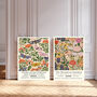 Natural History Museum Set Of Two Flower And Butterfly Prints, thumbnail 2 of 5