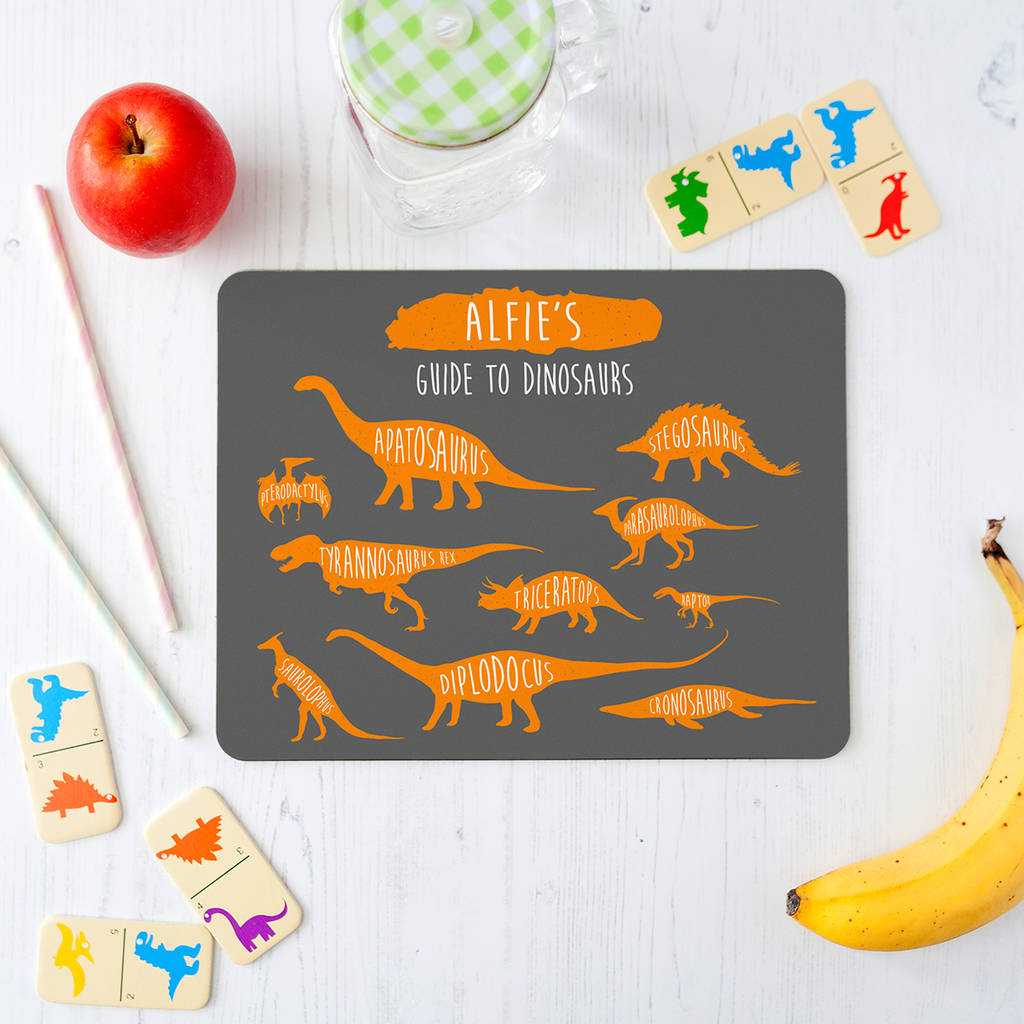 Personalised Dinosaurs Placemat For Children, 1 of 12