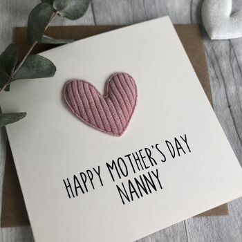 Personalised Happy Mother's Day Nanny Heart Card, 2 of 3