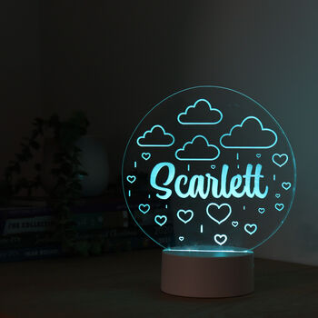 Personalised Clouds LED Night Light, 2 of 5